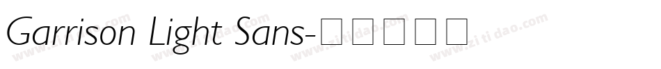 Garrison Light Sans字体转换